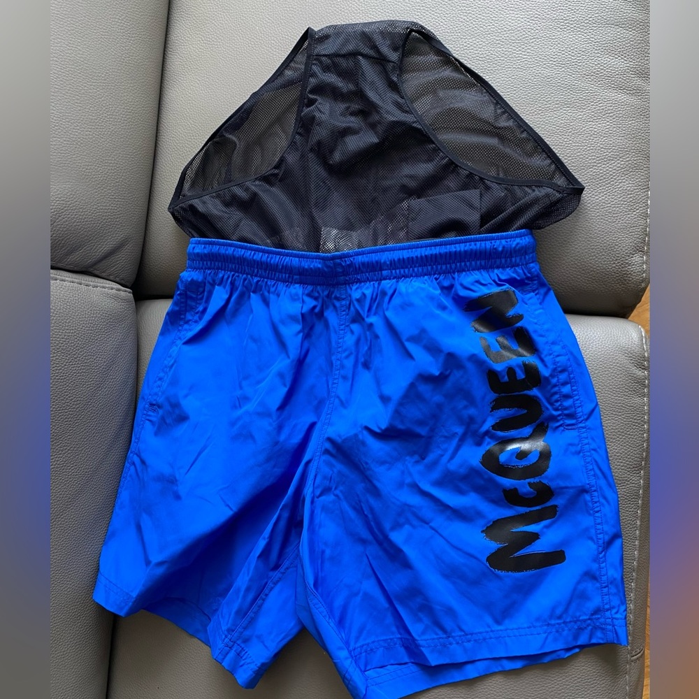 NWT Auth. Alexander MCQUEEN Graffiti Logo Swim Trunks Sz L ITALY - Picture 10 of 15